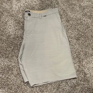 Hurley Light Gray Flat Front Shorts